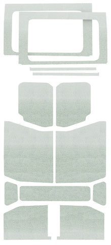 DEI 18-23 Jeep Wrangler JL 4-Door Boom Mat Complete Headliner Kit - 13 Piece - White - 50180