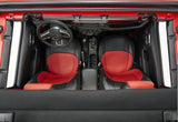 PRP 2018+ Jeep Wrangler JLU/4 Door/ Jeep Gladiator JT/ Rubicon Front Seat Covers (Pair) - Black/Red - B040-05