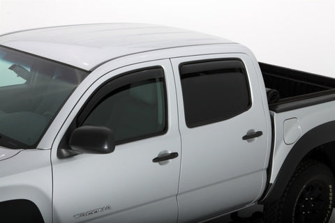 AVS 05-15 Toyota Tacoma Double Cab Ventvisor In-Channel Front & Rear Window Deflectors 4pc - Smoke - 194056