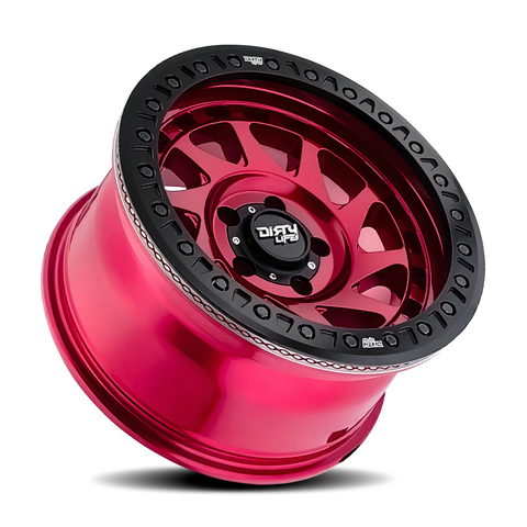Dirty Life 9313 Enigma Race 17x9 / 8x170 BP / -12mm Offset / 125.2mm Hub Crimson Candy Red Wheel - 9313-7970R12