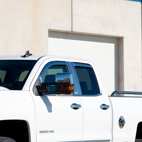 Putco 2020 Chevy Silv HD - Chevy Bow Tie Etching - Crew Cab / Double Cab (6pcs) SS Pillar Posts - 402671GM-1