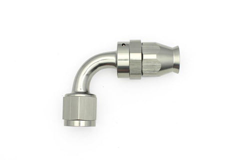 DeatschWerks 8AN Female Swivel 90-Degree Hose End PTFE (Incl. 1 Olive Insert) - 6-02-0856