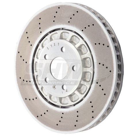 SHW 2020 Audi RSQ3 2.5L Front Cross-Drilled Lightweight Brake Rotor (European Model) (4M0615301BJ) - AFX44325