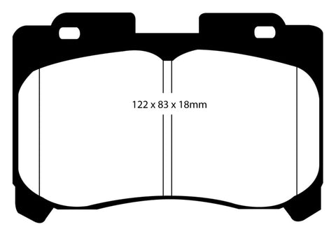EBC 93-98 Toyota Supra 3.0 Twin Turbo Yellowstuff Front Brake Pads - DP41004R