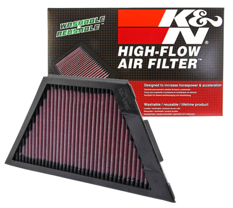 K&N Kawasaki ZX1rR Ninja/ZZR1400/1400GTR/ZX14R 11.25in O/S L x 4.75in O/S W Replacement Air Filter - KA-1406