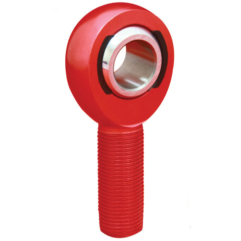 QA1 A Series Endura Rod End - Male/Left Hand - .5in Bore x 1/2-20 - Red Aluminum - AML8