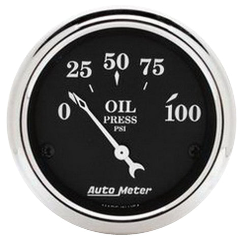Autometer Old Tyme Black 5 Piece Kit (MPH/FUEL/OILP/WTMP/BAT) 55-59 Chevy Truck Direct-Fit Dash Kit - 7036-OTB