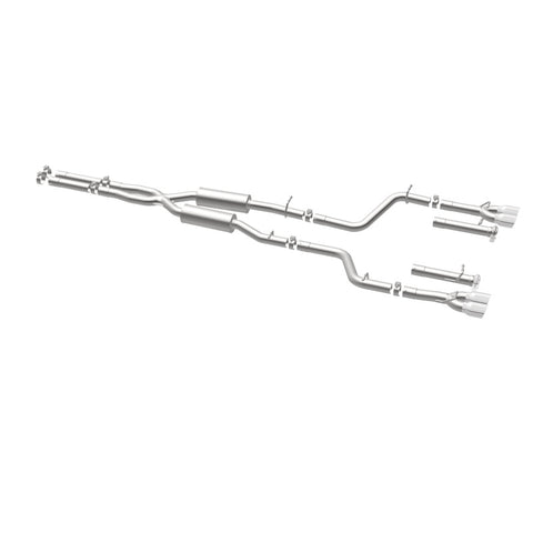 MagnaFlow Cat-Back, SS, 2.5in, Quad Split Rear 3.5in Tip 2015 Dodge Challenger R/T 5.7L - 19209