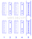 King Subaru EJ20/EJ22/EJ25 (For Thrust in #5 Position) (Size STD) Performance Main Bearing Set - MB5382XPG