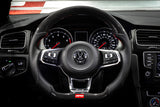 APR 15-26 Volkswagen Golf R/GTI/Jetta (MK7) Carbon Fiber/Red Stitch Steering Wheel (For Paddles) - MS100201