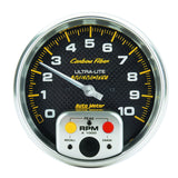 AutoMeter Gauge Tachometer 5in. 10K RPM In-Dash W/ Peak Memory Carbon Fiber - 4894