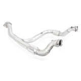 Stainless Works 2015-16 F150 2.7L Downpipe 3in High-Flow Cats Y-Pipe Factory Connection - FT15ECODPCAT