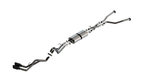 Borla 22-24 Toyota Tundra 3.4L V6 (Inc. Hyb.) Ext. Cab/STD Bed/145.7in WB S-Type Cat-Back - Blk Chrm - 140939BC