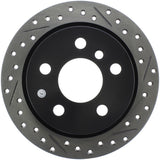StopTech 14-15 Mini Cooper Base Slotted & Drilled Rear Left Rotor - 127.34159L