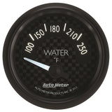 Autometer GT Series 52mm Short Sweep Electronic 100-250 Deg F Water Temperature - 8037