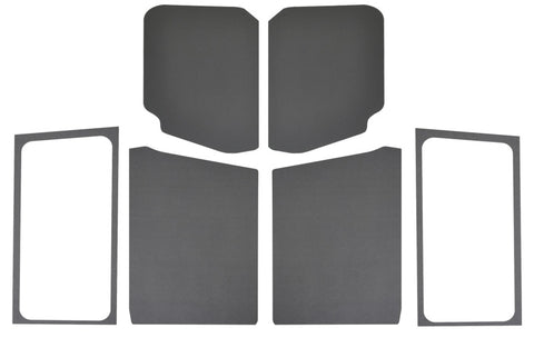 DEI 18-23 Jeep Wrangler JL 2-Door Boom Mat Complete Headliner Kit - 7 Piece - Gray Leather Look - 50284