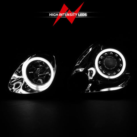 ANZO 1998-2005 Lexus Gs300 Projector Headlights w/ Halo Chrome - 121143