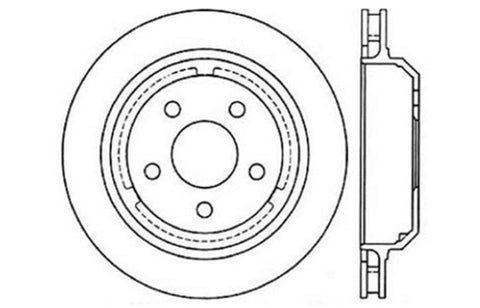 StopTech 98-02 Chevrolet Camaro / Pontiac Firebird/Trans Am Slotted & Drilled Rear Left Rotor - 127.62065L