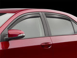 WeatherTech 14+ Toyota Corolla Front & Rear Window Deflectors - Dark Smoke - 82745