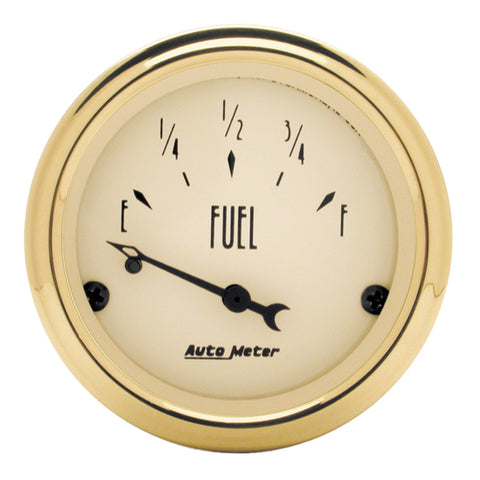 AutoMeter Gauge Fuel Level 2-1/16in. 0 Ohm(e) to 30 Ohm(f) Elec Golden Oldies - 1507