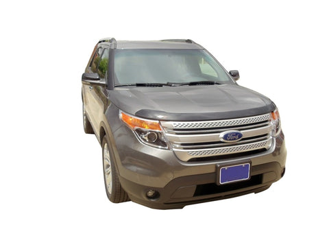 AVS 11-15 Ford Explorer (Excl. Sport Model) Aeroskin Low Profile Acrylic Hood Shield - Smoke - 322045