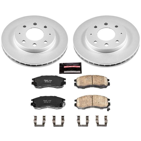 Power Stop 93-95 Eagle Summit Front Z17 Evolution Geomet Coated Brake Kit - CRK1090