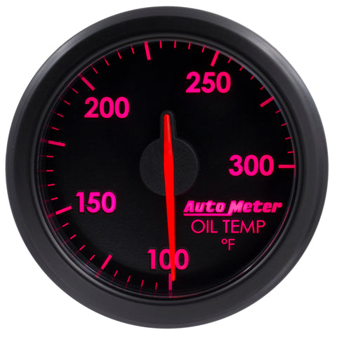 Autometer Airdrive 2-1/6in Oil Temp Gauge 100-300 Degrees F - Black - 9140-T