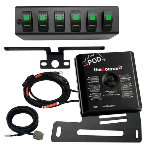 sPOD 07-08 Jeep Wrangler JK SourceLT w/Amber LED Switch Panel - 873100