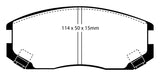 EBC 91-94 Dodge Colt 1.5 Redstuff Front Brake Pads - DP31063C