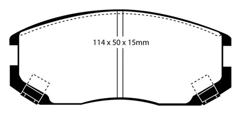 EBC 91-94 Dodge Colt 1.5 Redstuff Front Brake Pads - DP31063C