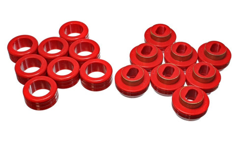 Energy Suspension Crew Cab 2&4Wd Body Mounts - Red - 3.4121R