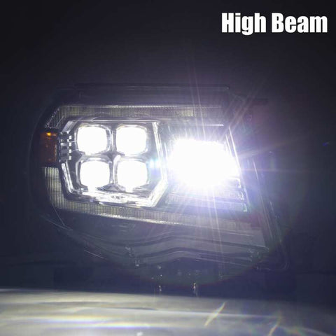 AlphaRex 05-11 Toyota Tacoma NOVA LED Projector Headlights Plank Style Alpha Black w/Actv Light/DRL - 880744