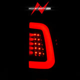 ANZO 2008-2016 Ford  F-250  LED Tail w/ Lights Bar Black Housing Smoke Lens - 311379