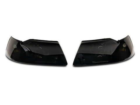 Raxiom 99-04 Ford Mustang Axial Series OEM Style Replacement Headlights- Blk Housing (Smoked Lens) - 413420