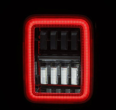 AlphaRex 19-24 Jeep Gladiator JT Nova-Series Prismatic LED Tail Lights - Chrome - 602060