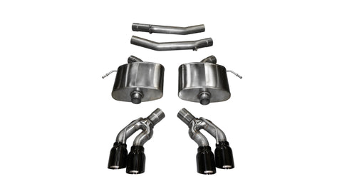 Corsa 2016-2019 Cadillac CTS V 6.2L V8 2.75in Black Xtreme Axle-Back Exhaust - 14358BLK