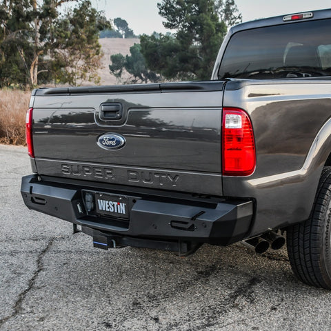Westin 11-16 Ford F-250/350/450/550 Super Duty Pro-Series Rear Bumper - Textured Black - 58-421205