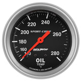 Autometer 2-5/8in 140-280 Degree F Mechanical 12ft Oil Temp Sport-Comp Gauge - 3443