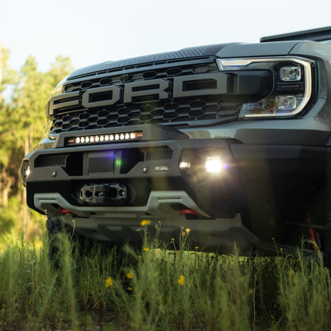 RIVAL 24-26 Ford Ranger Raptor Front Aluminum Bumper w/Winch Mount and Recovery Points - 2D.1813.1.US