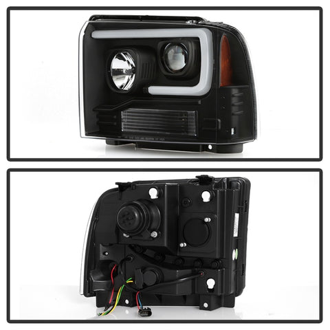 Spyder 05-07 Ford F250/350/450 Super Duty Projector LED Black PRO-YD-FS05V2PL-BK - 5087911