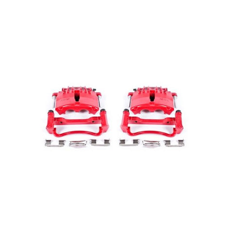 Power Stop 99-02 Ford Mustang Front Red Calipers w/Brackets - Pair - S4722
