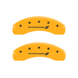 MGP 4 Caliper Covers Engraved F & R Stripes/Dodge Yellow Finish Black Char 2010 Dodge Nitro - 12059SDD3YL