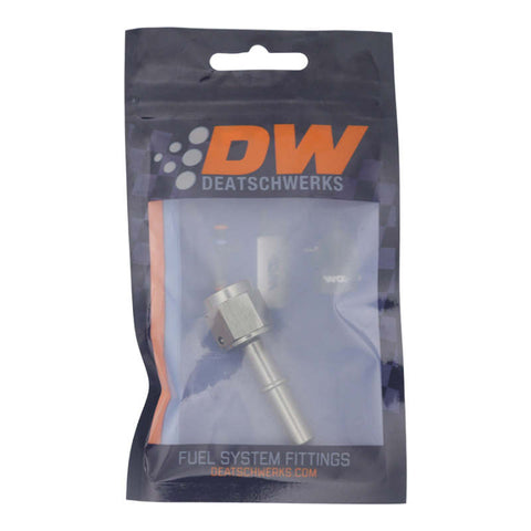 DeatschWerks 6AN Female Flare Swivel to 5/16in Male EFI Quick Disconnect - Anodized DW Titanium - 6-02-0130
