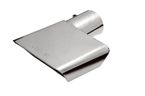 Gibson Rectangle Sport Tip - Left - 6x2.75in OD/2in Inlet/9.5in Length - Stainless - 500430