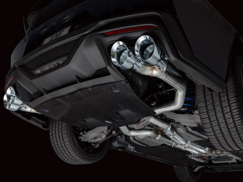 AWE 2024 Ford Mustang Dark Horse S650 RWD Track Edition Cat-Back Exhaust w/ Quad Chrome Silver Tips - 3020-42375