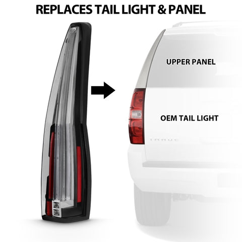 ANZO 2007-2014 Chevrolet Tahoe Led Taillights Red/Clear - 311297