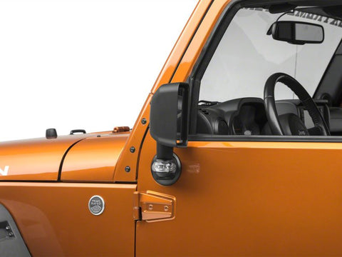 Raxiom 07-18 Jeep Wrangler JK Side Mirrors w/ LED Signal Indicators- Blk - J106890