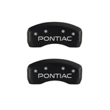 MGP 4 Caliper Covers Engraved Front & Rear Pontiac Red finish silver ch - 18031SPOPRD