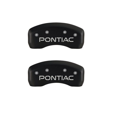 MGP 4 Caliper Covers Engraved Front & Rear Pontiac Red finish silver ch - 18031SPOPRD