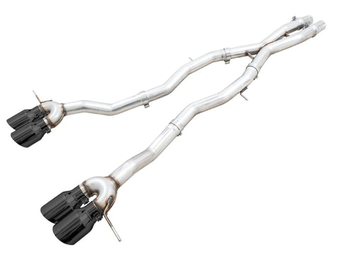 AWE Tuning Track Edition Cat-Back Exhaust for BMW G8X M3/M4 - Diamond Black Tips - 3020-42482